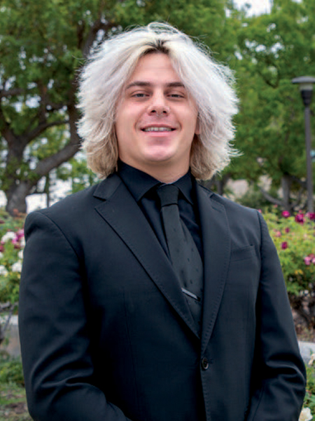 Norco College 2026 Commencement Student Speaker Gino George on campus Norco College 2026 Commencement Student Speaker Gino George on campus