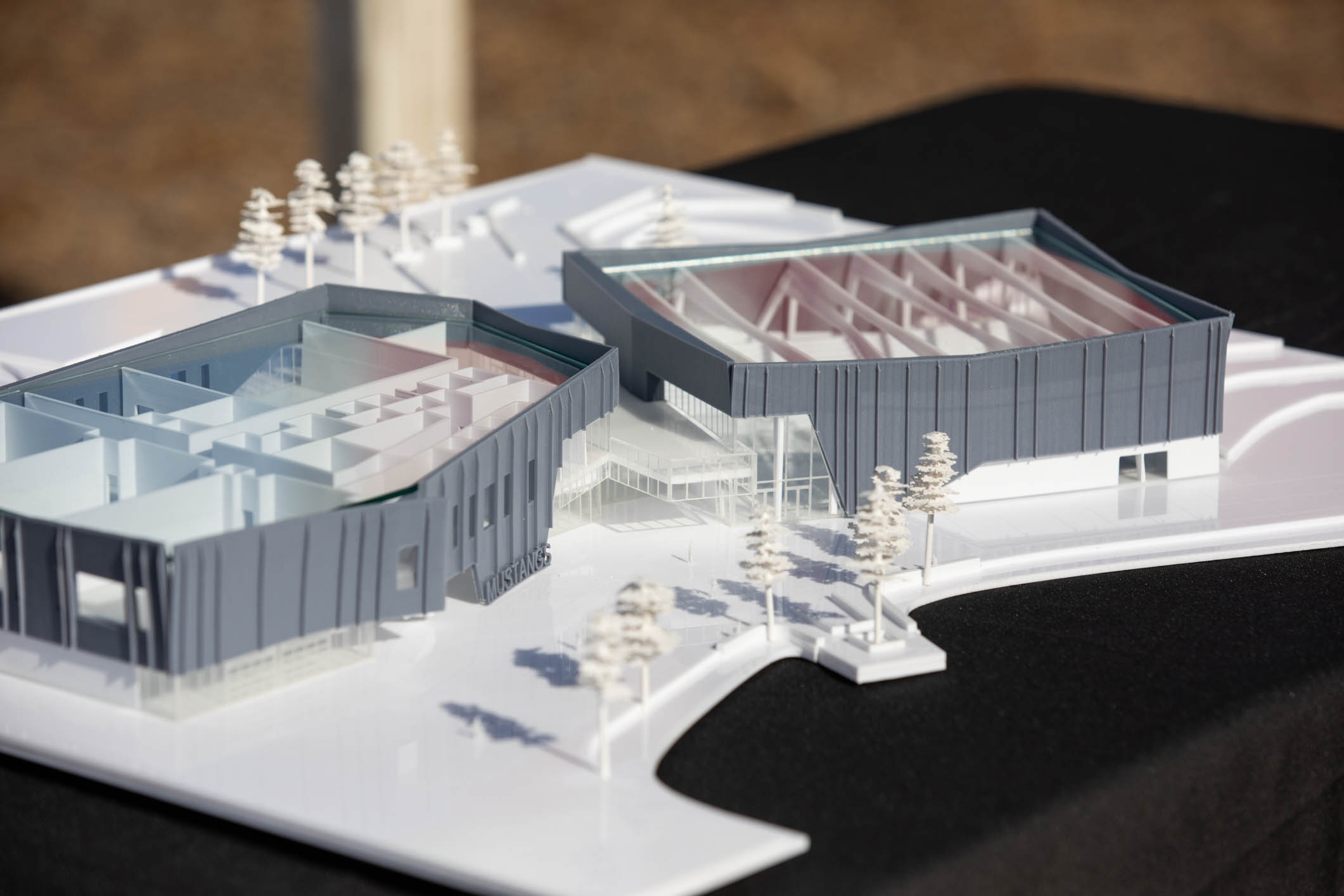 Architectural model of the future Center for Human Performance and Kinesiology Architectural model of the future Center for Human Performance and Kinesiology