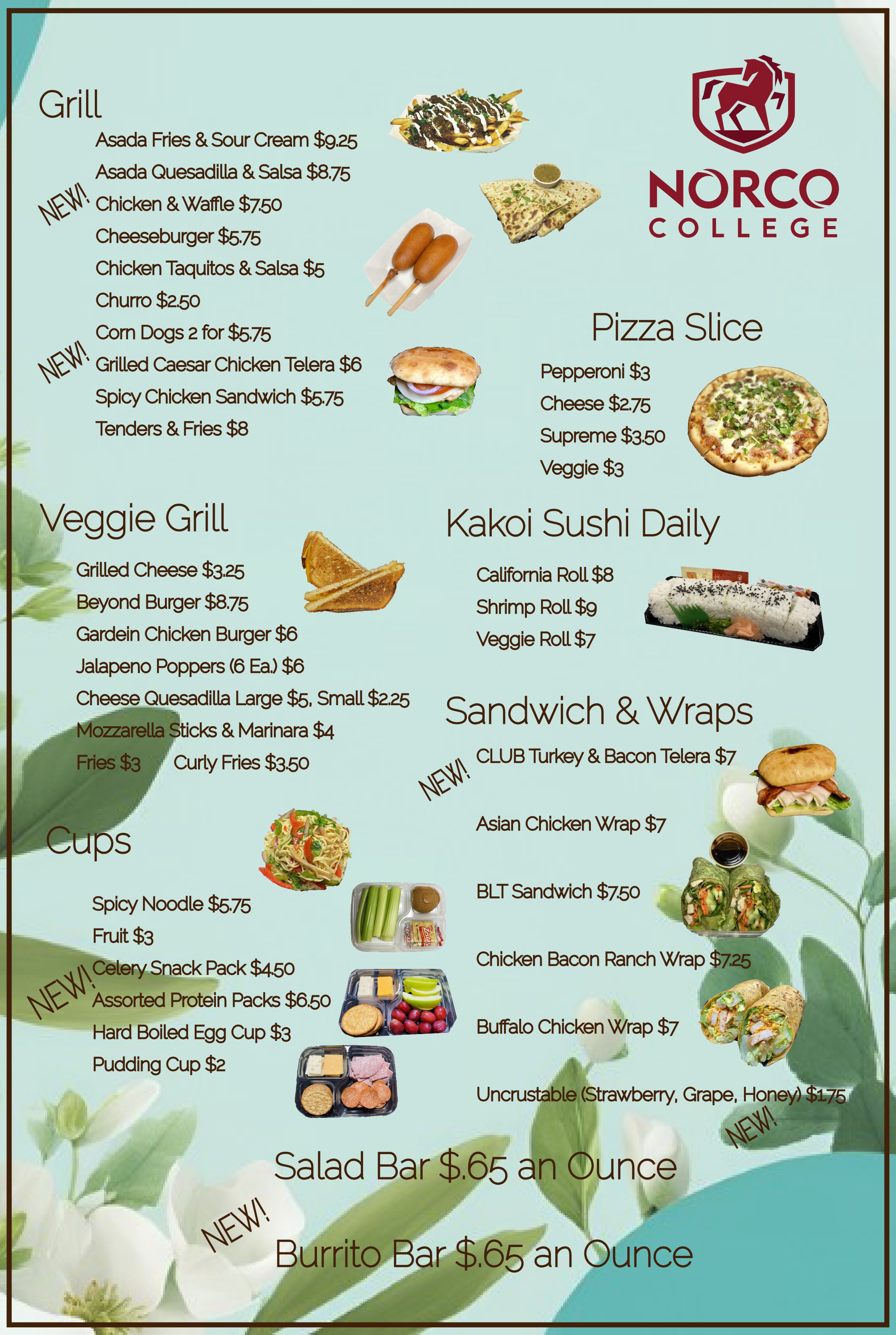 Spring 2025 Daily Menu