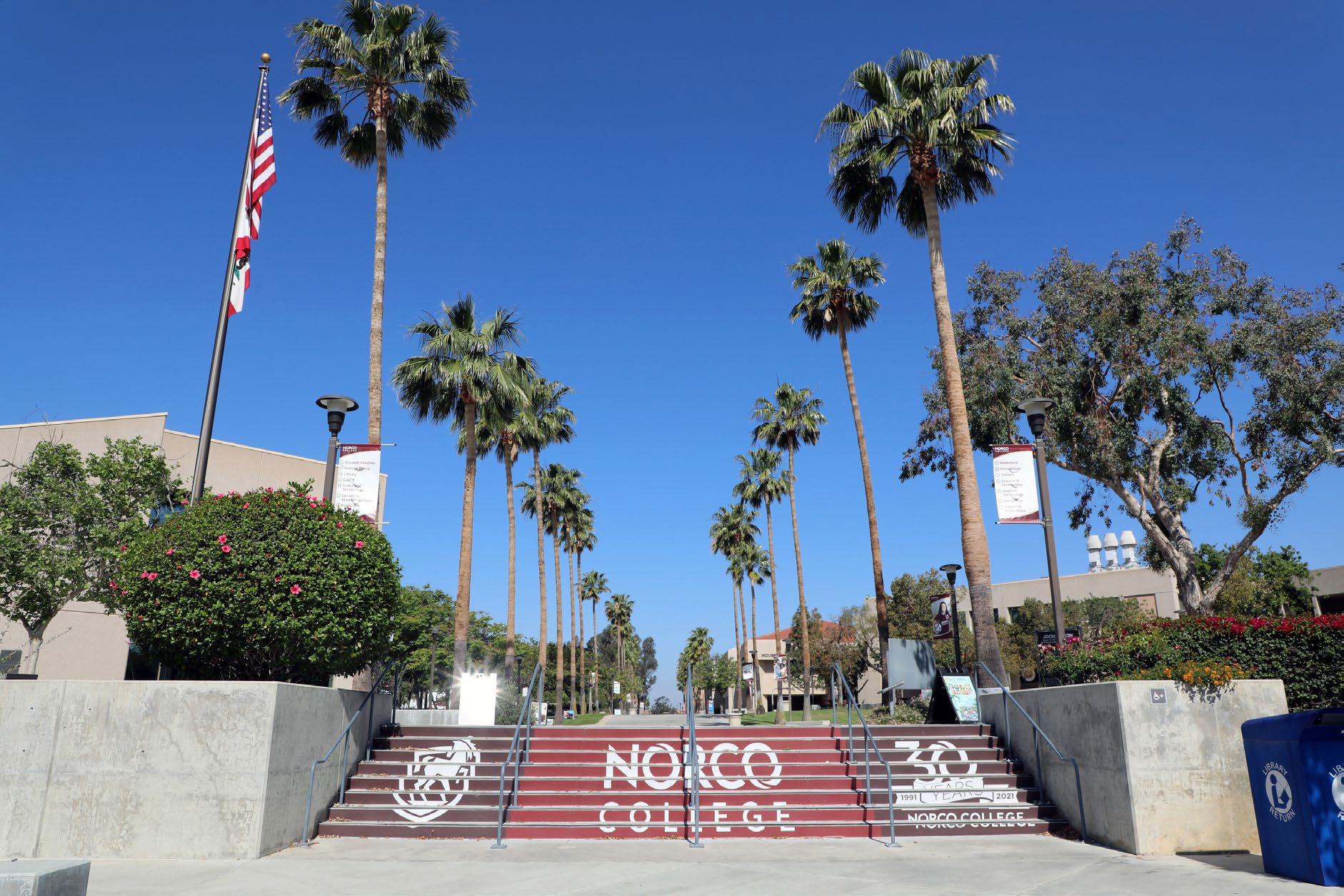 Steps at entrance to Norco College
