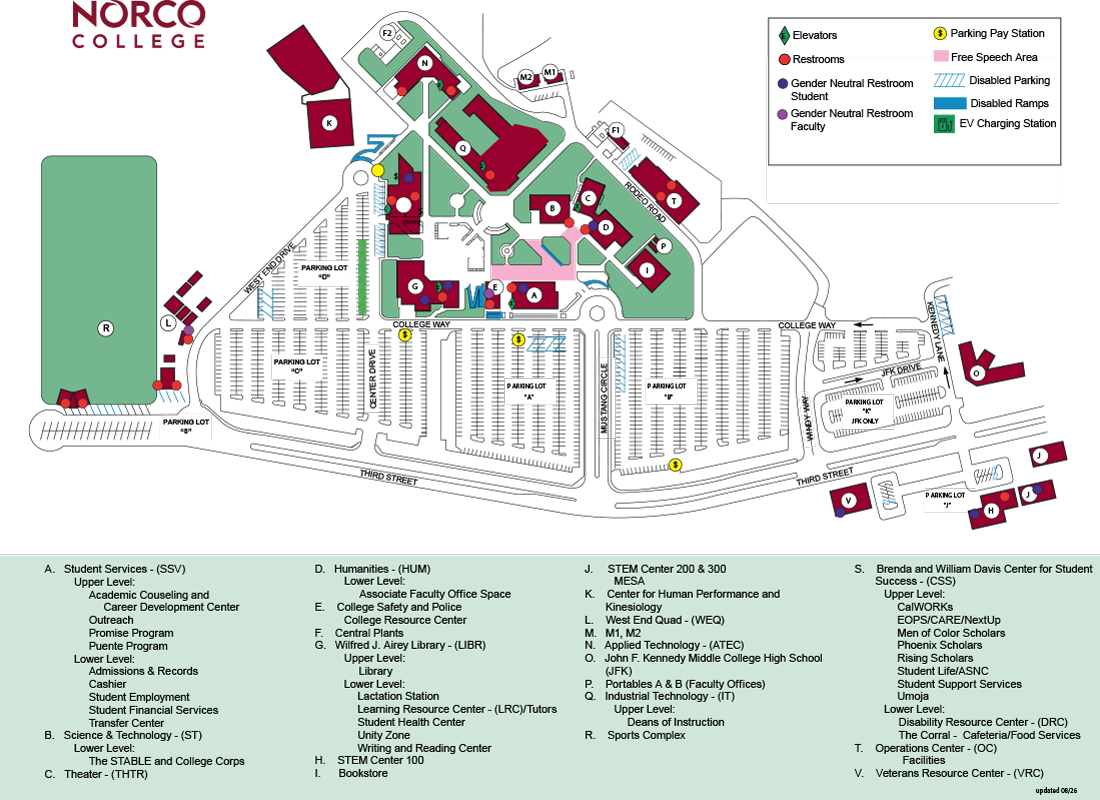 Norco College Main Map