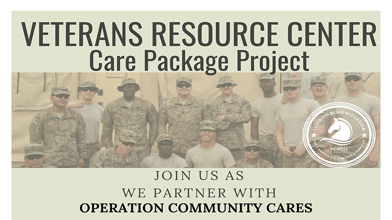 Veterans Resource Center Care Package Project banner