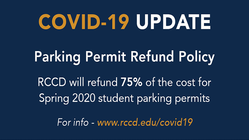 RCCD UPDATE: Parking Permit Refund Policy