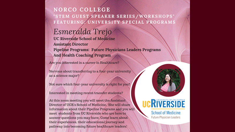 STEM Guest Speaker Series Esmeralda Trejo banner