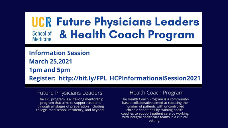 UC Riverside Future Physicians Leaders Program and Health Coach Program featured image