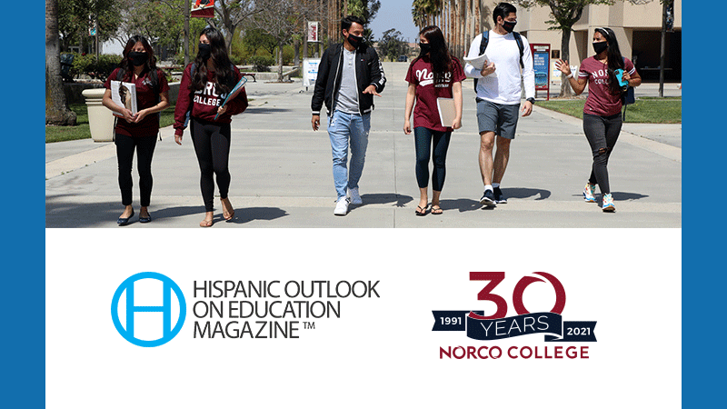 Hispanic Outlook Ranks Norco College Among Nation's Top 100 Colleges & Universities for Hispanics