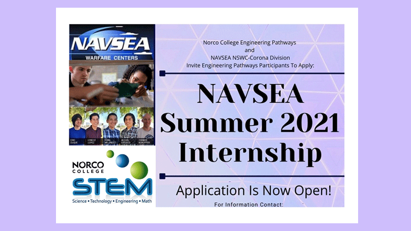 NAVSEA Internship for Engineering Pathways Student Participants