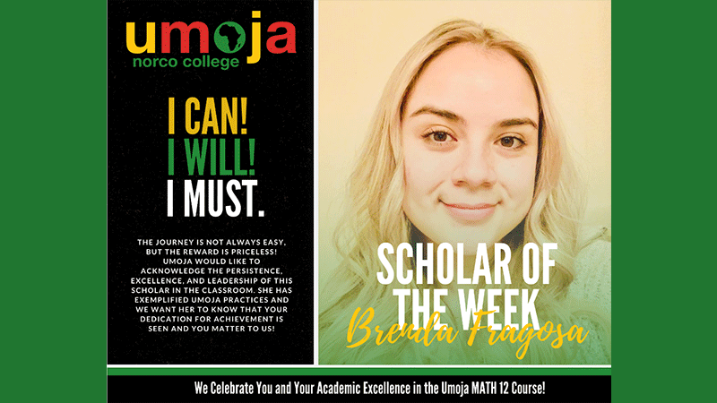 UMOJA Scholar of the Week - 01-29-2021 featured image