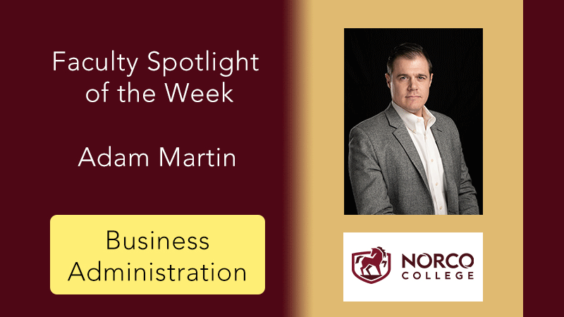 Faculty Spotlight of the Week - Adam Martin