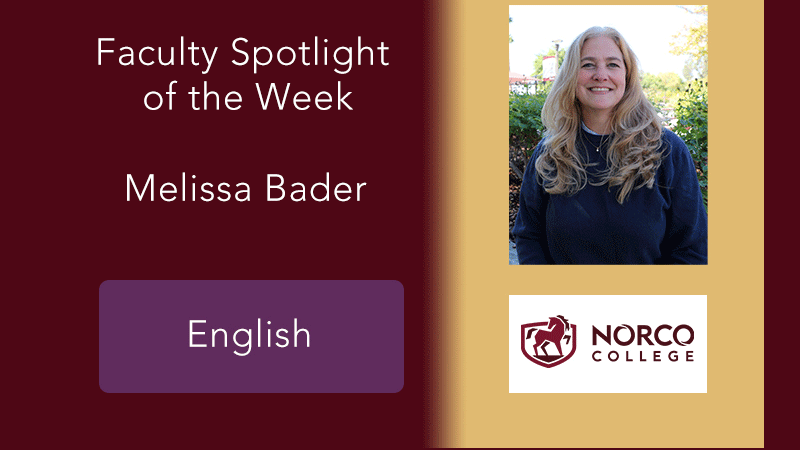 Faculty Spotlight of the Week - Melissa Bader