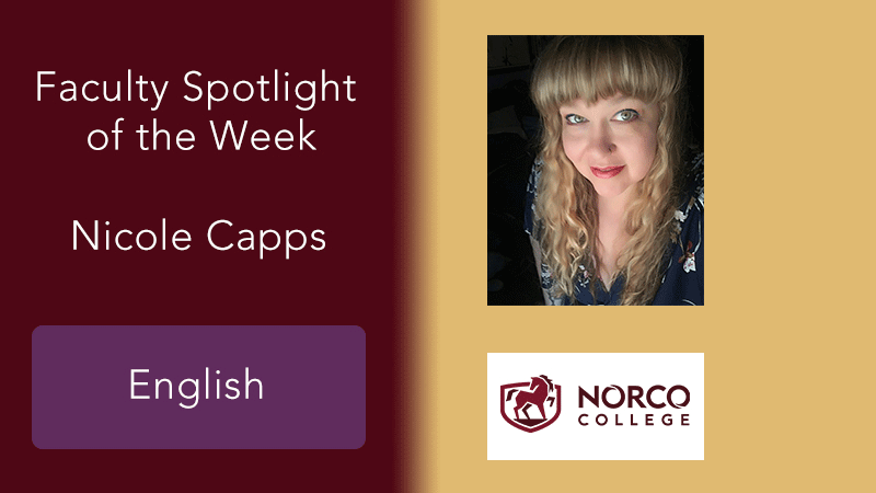 Faculty Spotlight of the Week - Nicole Capps