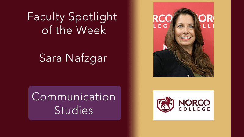 Faculty Spotlight of the Week - Sara Nafzgar