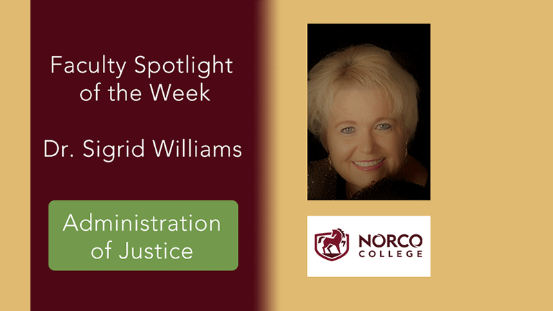 Faculty Spotlight of the Week - Sigrid Williams