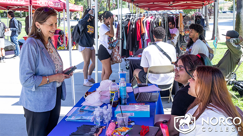 President of Norco College Dr. Monica Green at Club Rush