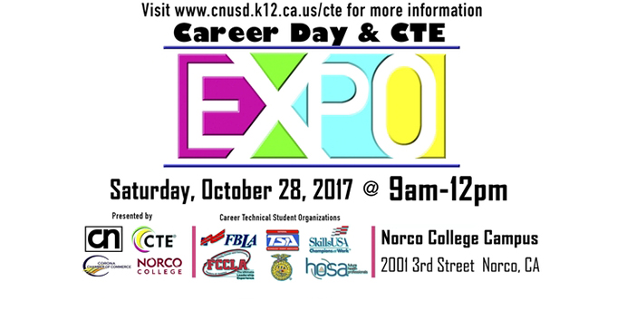 Career Day and CTE Expo 2017 banner