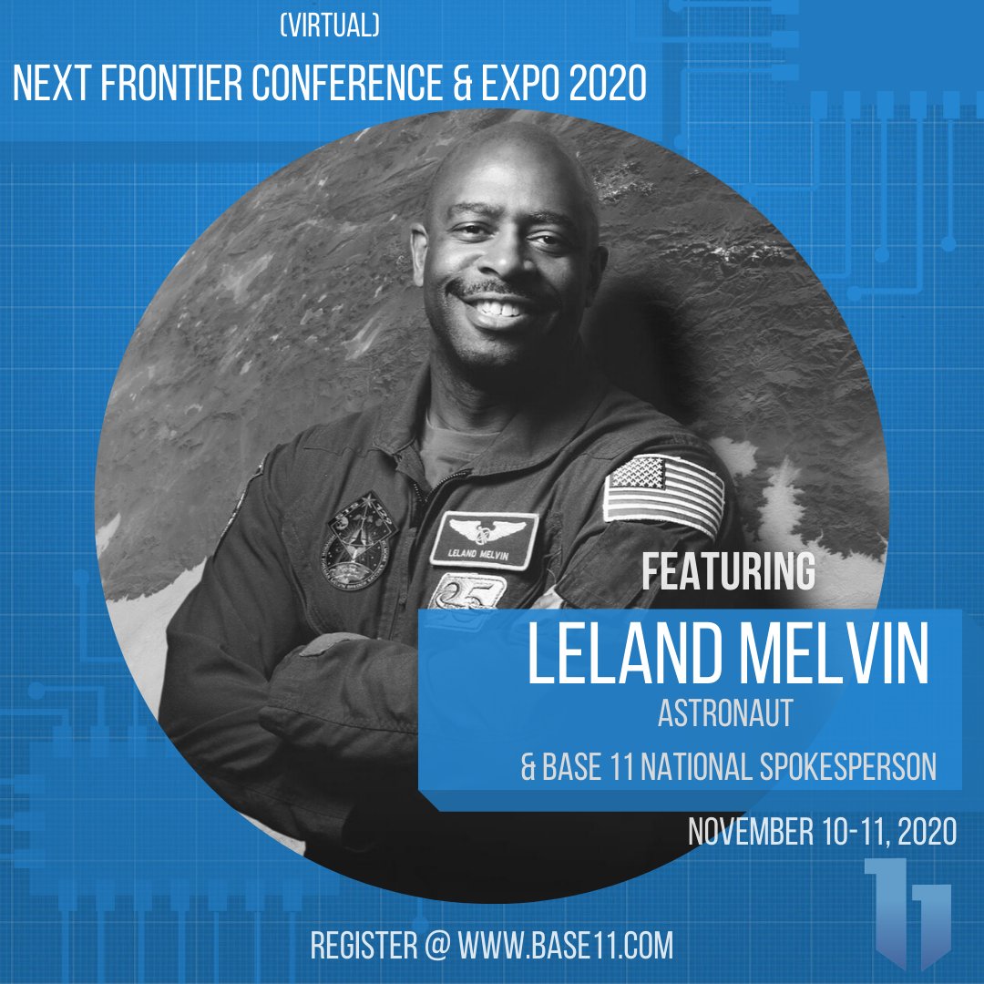 Next Frontier Conference flyer featuring Leland Melvin