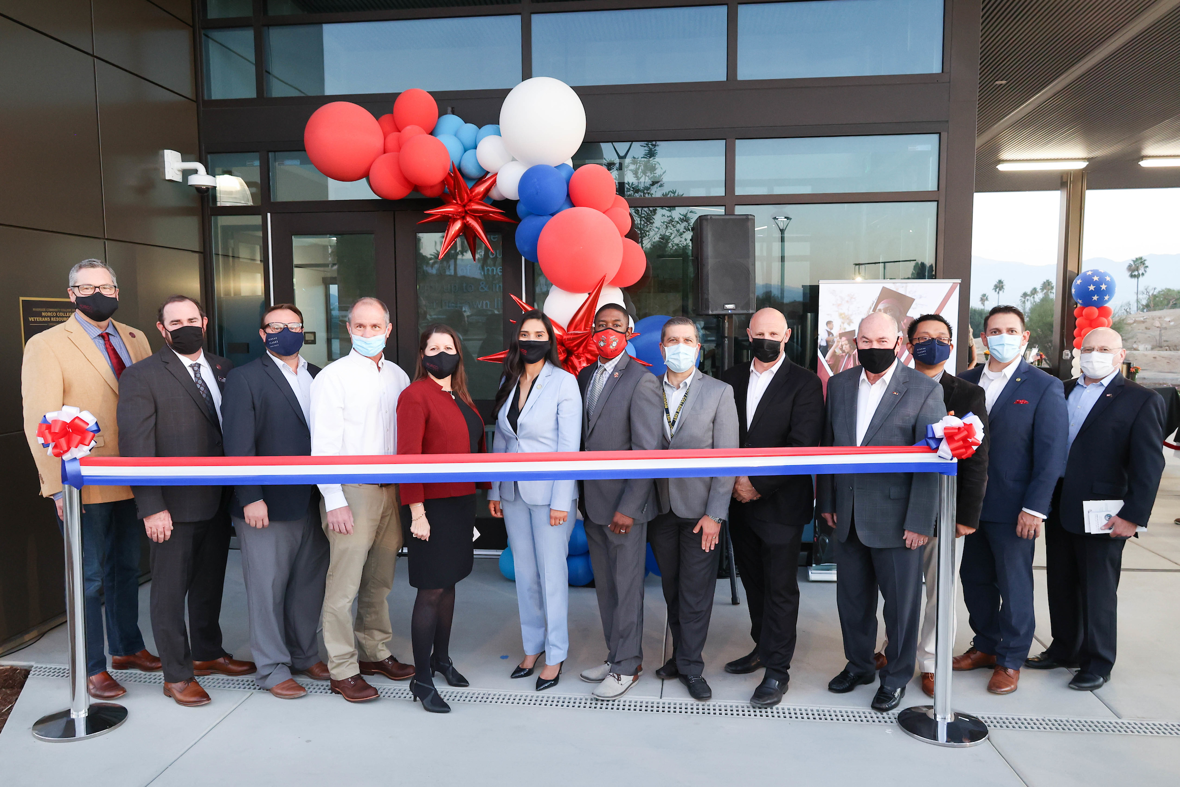 Assemblymember Sabrina Cervantes with Norco College Administrators on day of Veterans Resource Center Grand Opening
