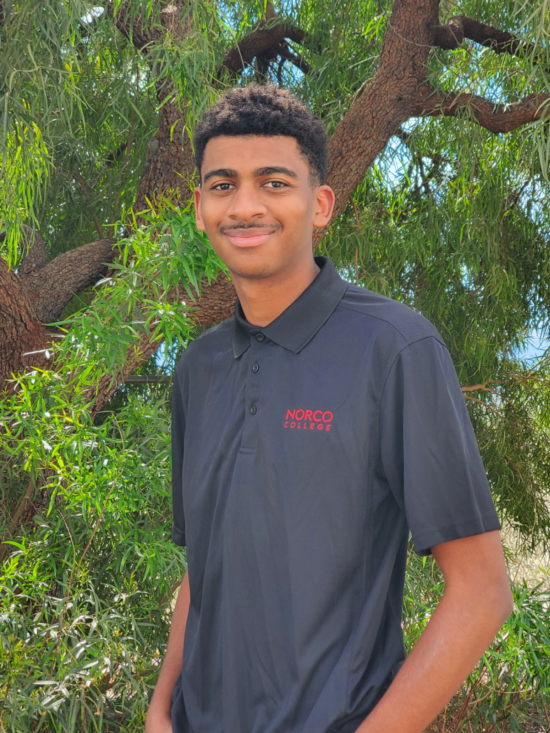 A picture of Brandon during his time at Norco College wearing a Norco College Polo. A picture of Brandon during his time at Norco College wearing a Norco College Polo.