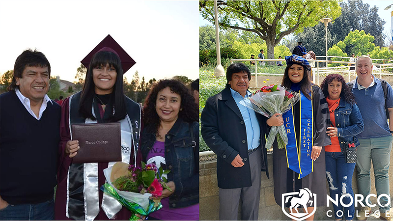 Brenda Lopez Reyna with her family at her Norco College graduation, as well as her with her family receiving her Doctorate. Brenda Lopez Reyna with her family at her Norco College graduation, as well as her with her family receiving her Doctorate.