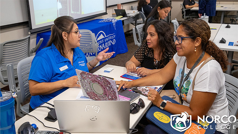 Norco College Students meeting with the CSUSB admissions team. Norco College Students meeting with the CSUSB admissions team.