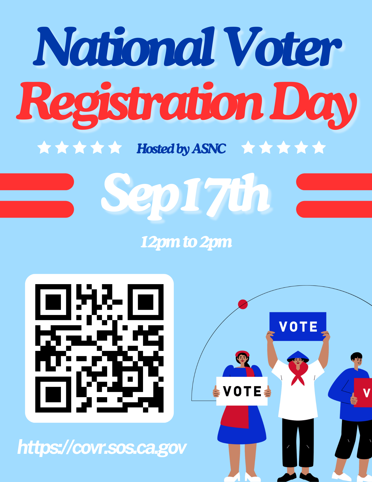 ASNC Voter Registration Day flyer ASNC Voter Registration Day flyer