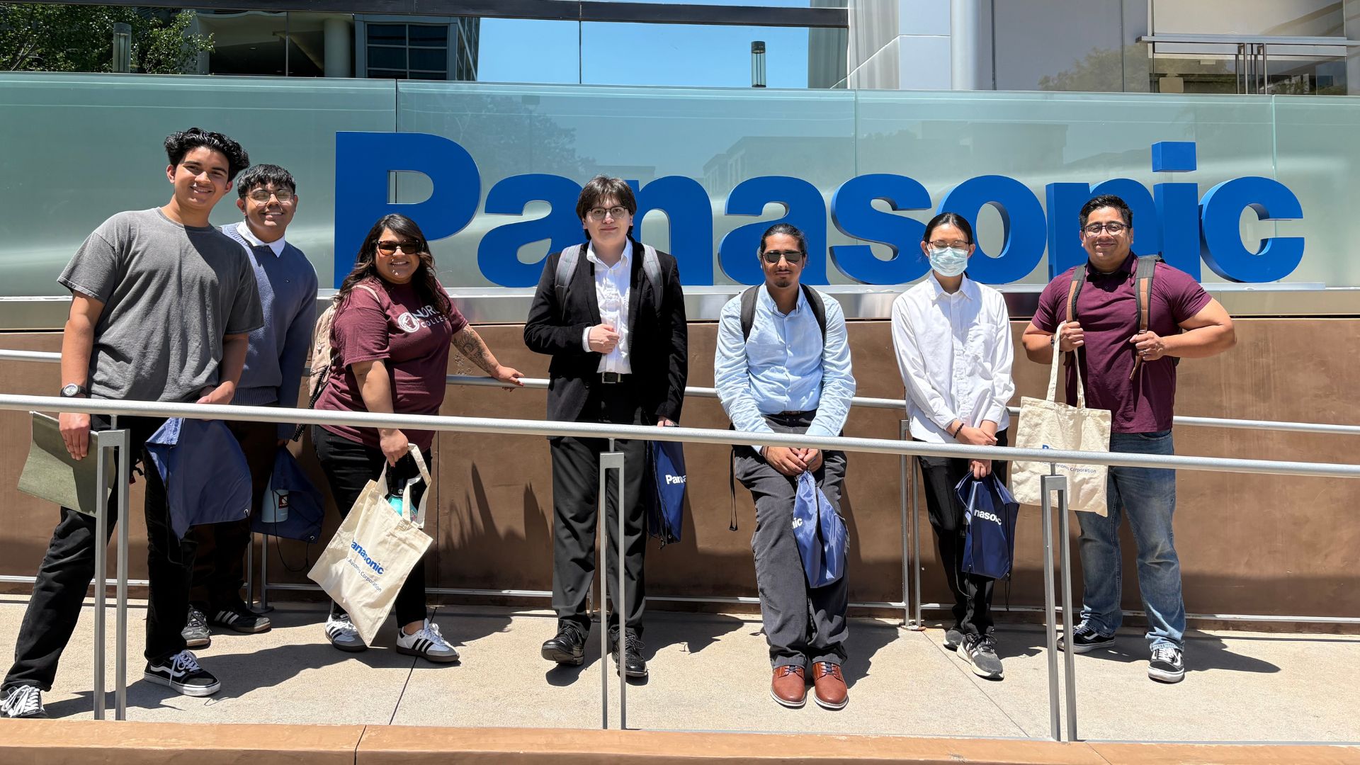 Norco College students on tour of Panasonic Avionics Corporation in Irvine
