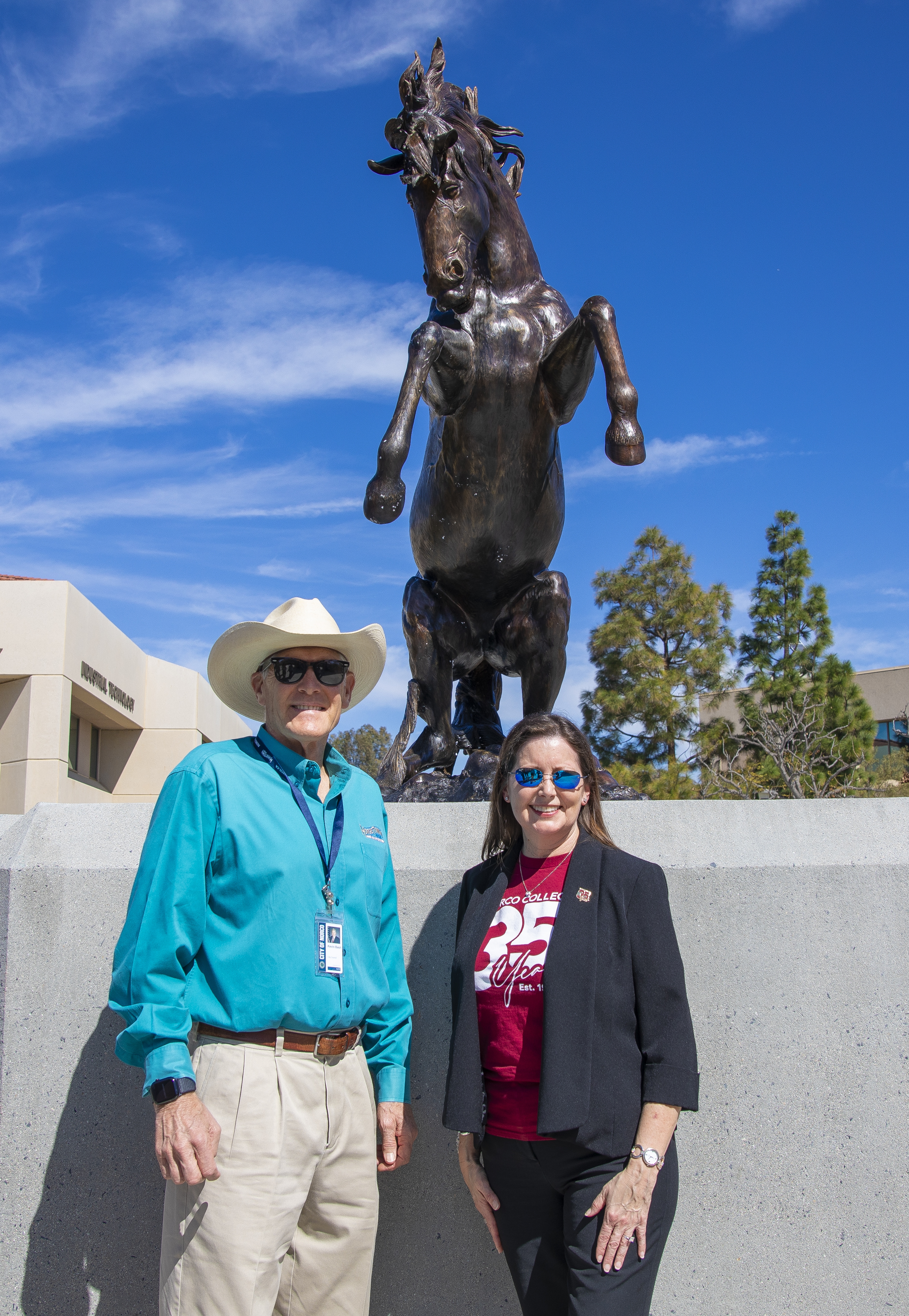 From left: City of Norco Councilmember Kevin Bash and Norco College President Monica Green