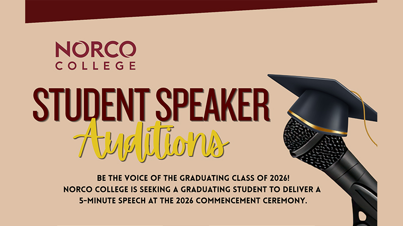 Commencement 2026 Student Speaker Auditions flyer featured image