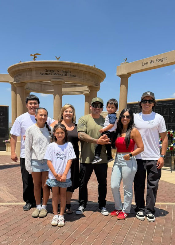 Ruben Aguilar, Ed.D. standing with his family at the City of Norco Memorial Day event. Ruben Aguilar, Ed.D. standing with his family at the City of Norco Memorial Day event.