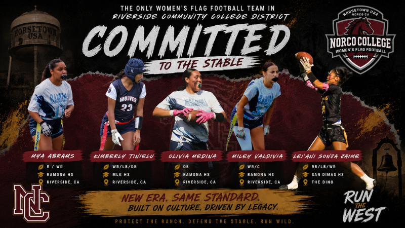 Norco College Leading the Way for RCCD and Women's Flag Football