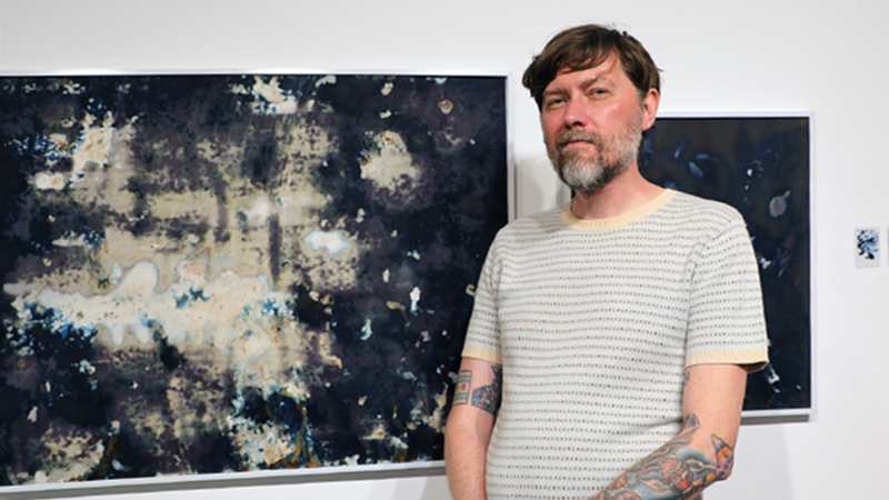 Photographer and educator John Steck Jr. opens his exhibition, 