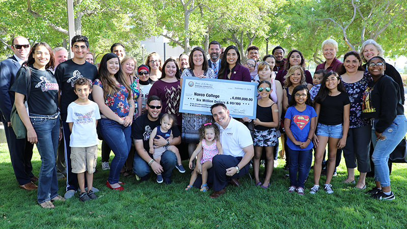 Norco College Professor Dr. Sarah Burnett, Norco College President Dr. Bryan Reece, Assemblymember Sabrina Cervantes, and others