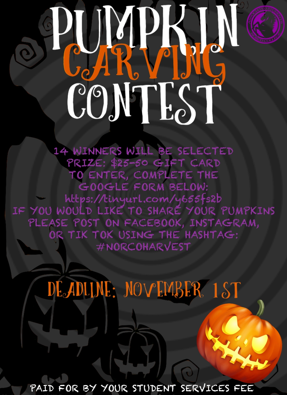 Pumpkin Carving Contest flyer