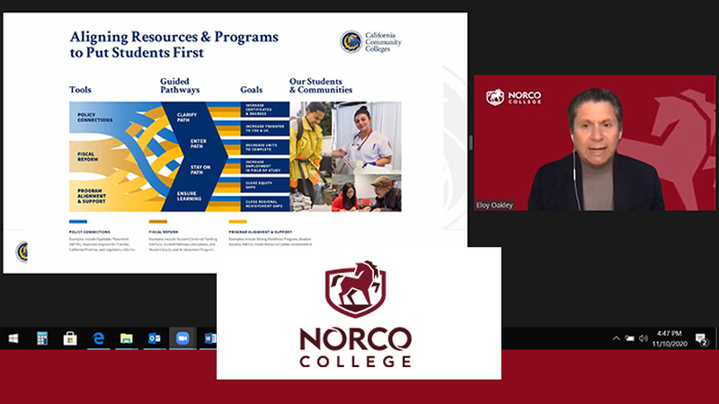 California Community Colleges Chancellor Eloy Ortiz Oakley virtual visit featured image