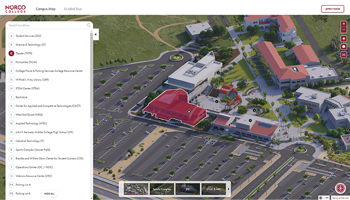 Norco College 3D Rendered Map Launch image 2