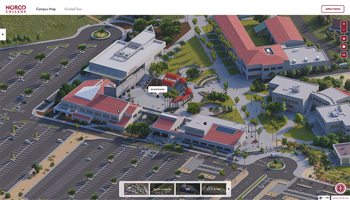 Norco College 3D Rendered Map Launch image 3