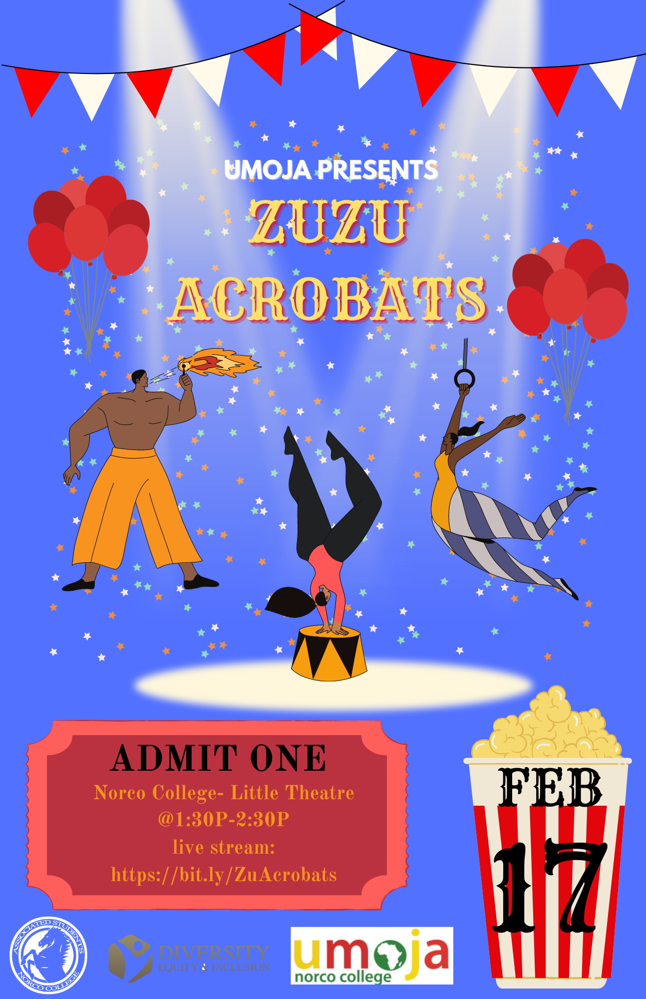 UMOJA presents ZuZu Acrobats flyer