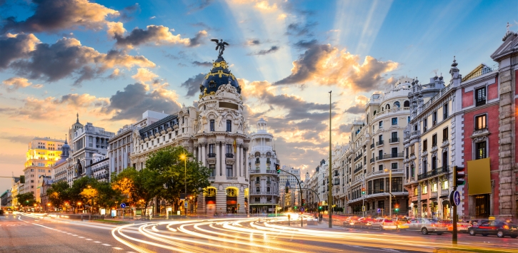 Madrid Spain on Gran Via