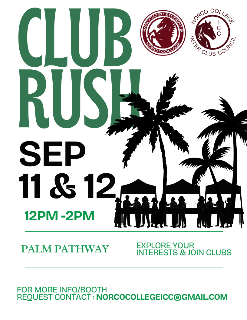 Club Rush Fall 2024 flyer