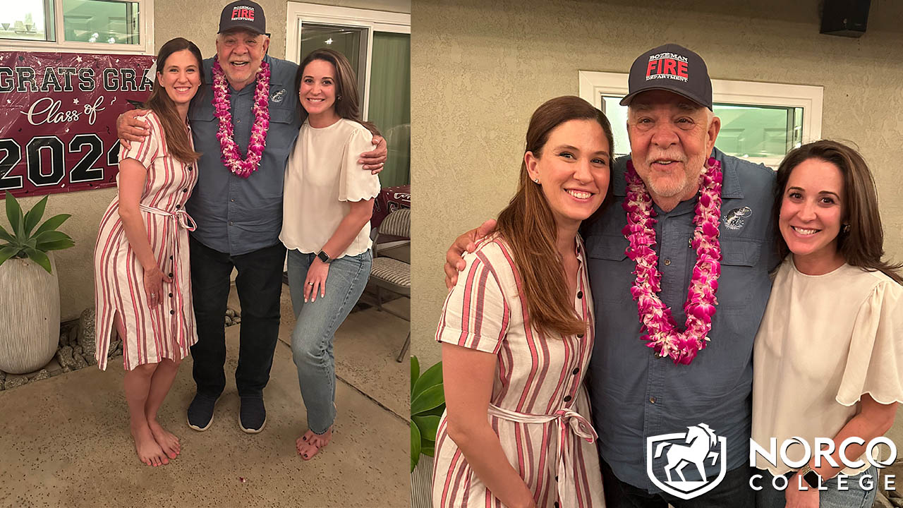 John Rigler with his daughters 