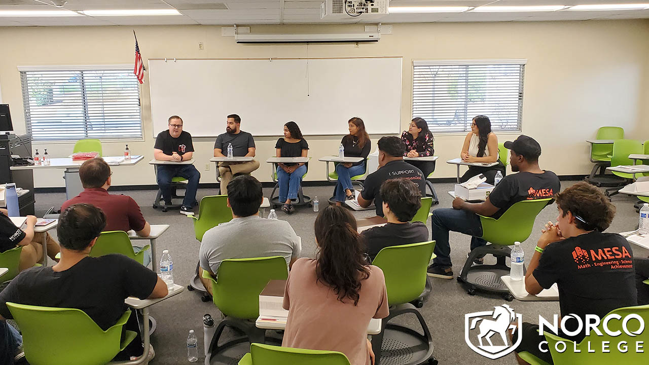 MESA students listening to STEM Alumni 