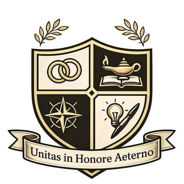 An image of the Honors Program's crest with latin inscription