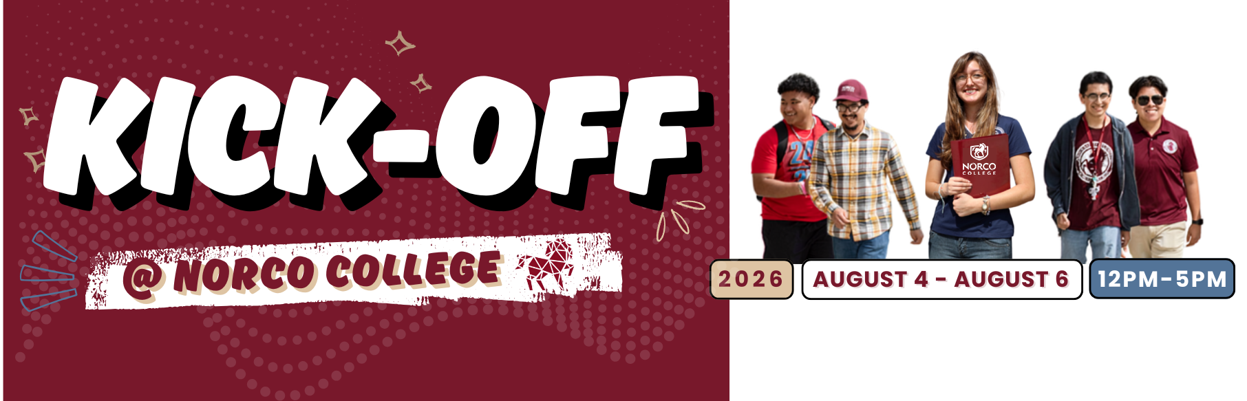 Norco College Kickoff 2026 banner image