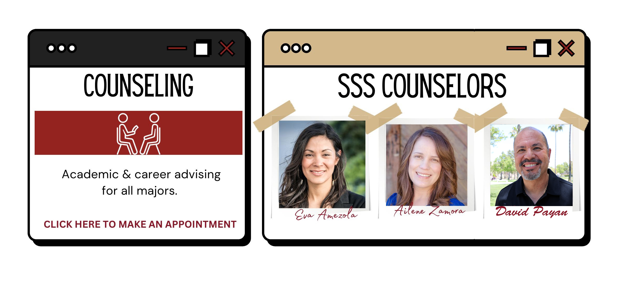 Counseling and SSS Counselors button