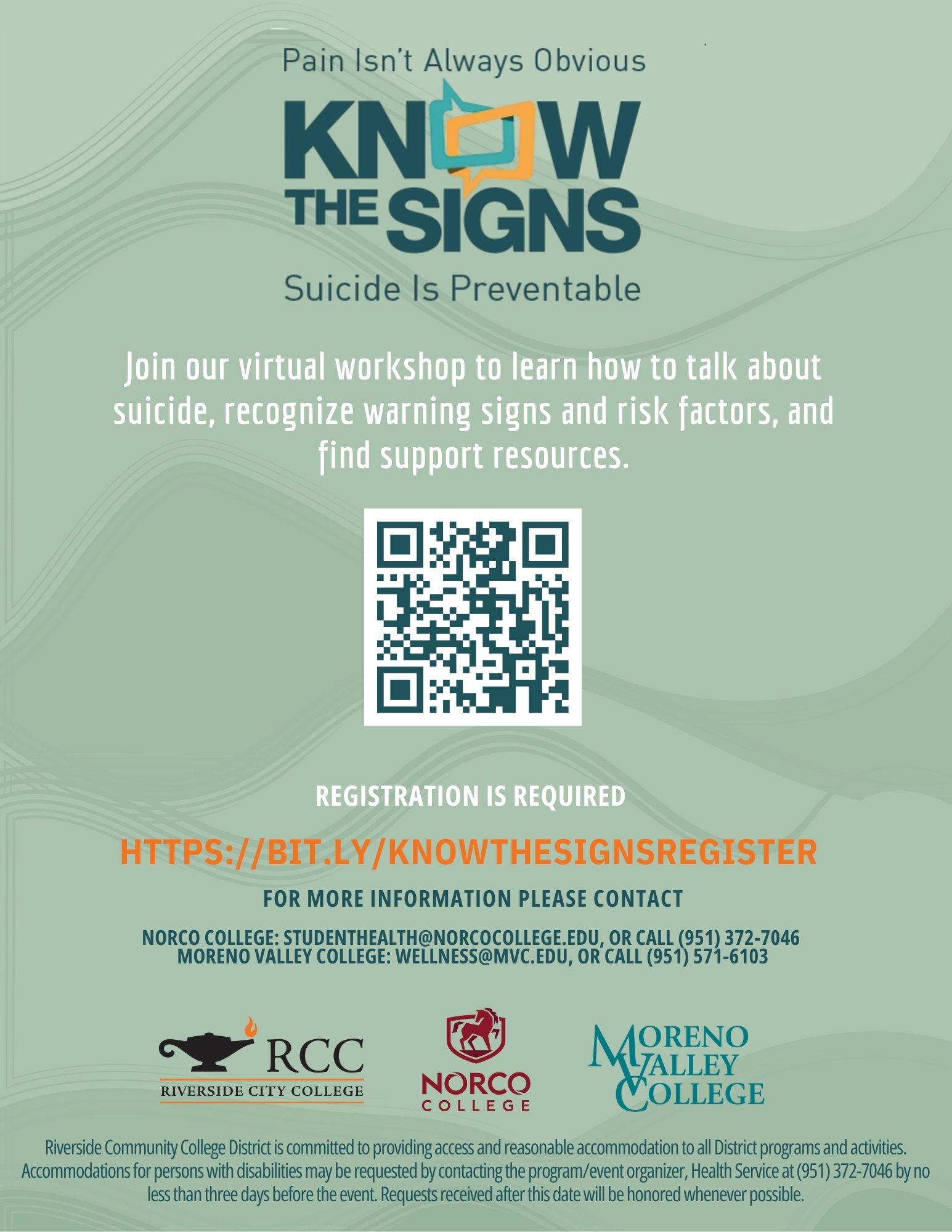 Know The Signs Flyer