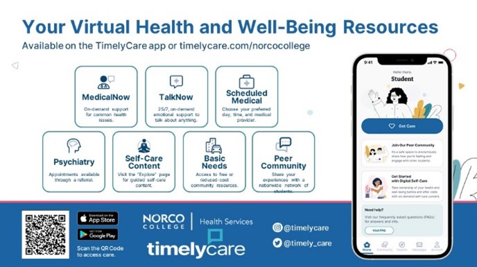 Norco College TimelyCare app image