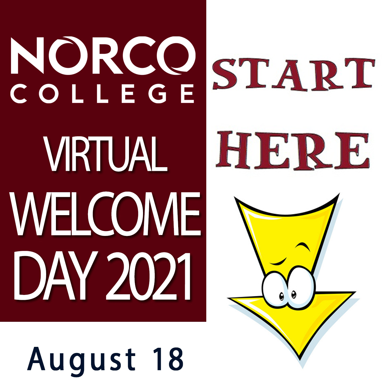 Welcome Day 2021 Ribbon with START HERE
